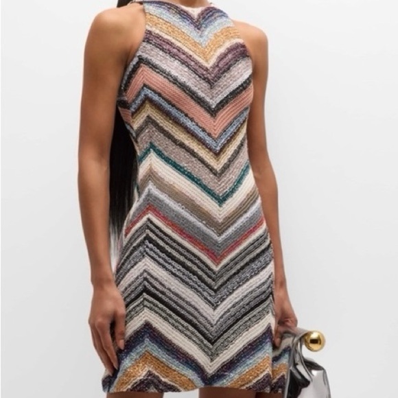 NWT Missoni Sequin Knit Mini Dress - Picture 2 of 7